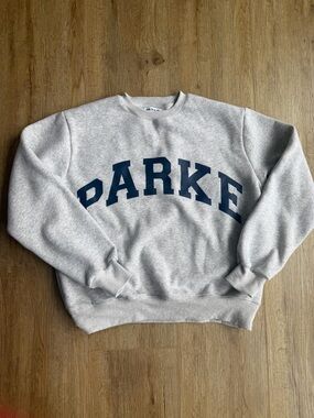 Parke Crewneck Sweatshirt - Gray with Navy Logo